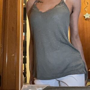 Express green Lace Camisole Top